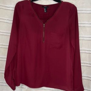 FOREVER 21 Medium Zippered Blouse